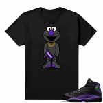 Court Purple 13s Jordan  tees black Drippy Elmo