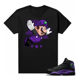 Court Purple 13s Jordan  tees black Fly Mario