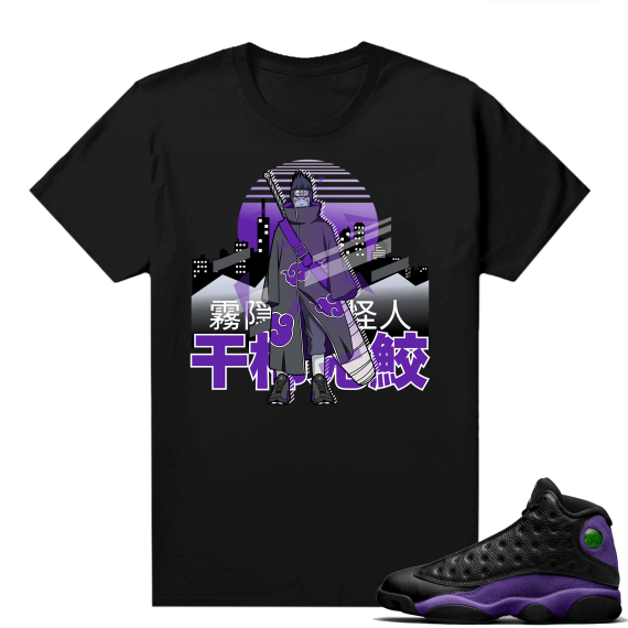 Court Purple 13s Jordan  tees black Kisame