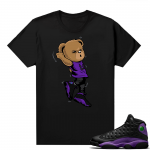 Court Purple 13s Jordan  tees black Shootin Bear