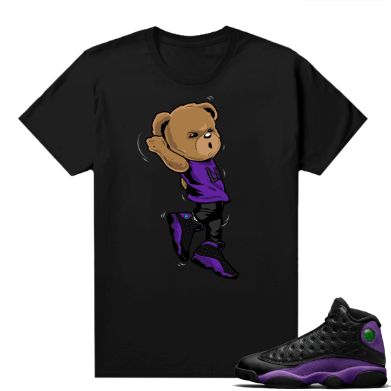 Court Purple 13s Jordan  tees black Shootin Bear