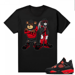 Red Thunder 4s - Tees Black Big Steppas