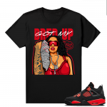 Red Thunder 4s - Tees Black Bred Up