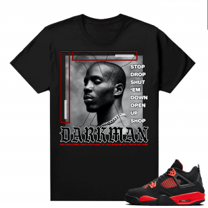 Red Thunder 4s - Tees Black DMX