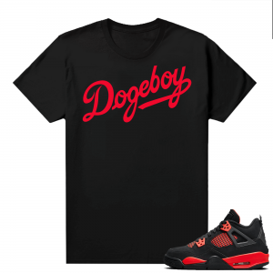 Red Thunder 4s - Tees Black Dogeboy