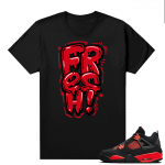 Red Thunder 4s - Tees Black Fresh