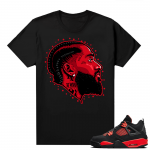 Red Thunder 4s - Tees Black Prolific