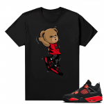 Red Thunder 4s - Tees Black Shootin Bear