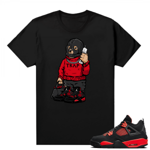 Red Thunder 4s - Tees Black Ski Mask Bear