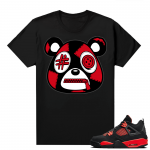 Red Thunder 4s  tees Black Misunderstood Bear