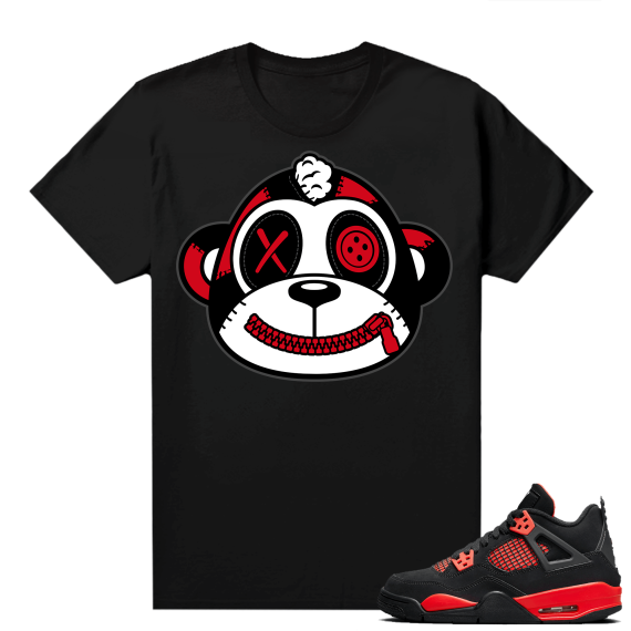 Red Thunder 4s  tees Black Misunderstood Monkey