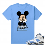 UNC 6s Jordan - Tees Blue shirt Sneaker Mickey