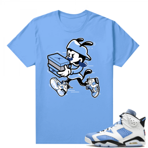 UNC 6s Jordan - Tees University Blue shirt Double Up