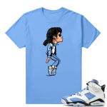 UNC 6s Jordan - Tees University Blue shirt MJ x AJ6