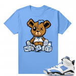 UNC 6s Jordan - Tees University Blue shirt Misfit Teddy