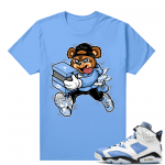 UNC 6s Jordan - Tees University Blue shirt Sneaker Heist Bear