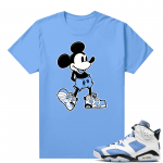 UNC 6s Jordan - Tees University Blue shirt Sneakerhead Mickey