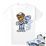 UNC 6s Jordan - Tees White shirt Cash Cannon Bear