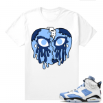 UNC 6s Jordan - Tees White shirt Crying Heart