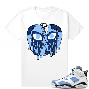 UNC 6s Jordan - Tees White shirt Crying Heart