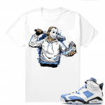 UNC 6s Jordan - Tees White shirt Jason Cop