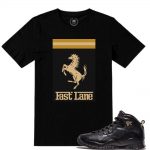 Match NYC 10 Jordan Retros |Fast Lane| Black T shirt