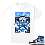 Obsidian UNC 1s | Designer Mashup | White Shirt