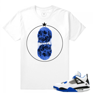 Match Jordan 4 Motorsport | Skull Brothers | White T shirt