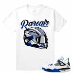 Match Jordan 4 Motorsport | Rare Air Motorsports Team | White T shirt