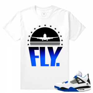 Match Jordan 4 Motorsport | Fly | White T shirt