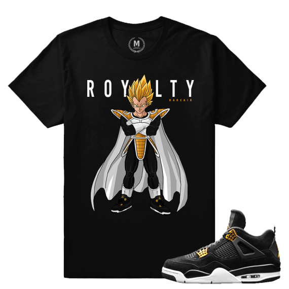 Match Jordan 4 Royalty | Royalty Vegeta | Black T shirt