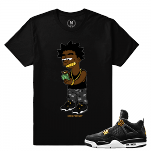 Match Jordan 4 Royalty | Kodak x Royalty | Black T shirt