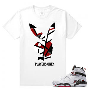 Match Jordan 8 Alternate | Players Only | White T shirt