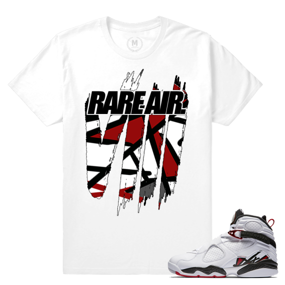 Match Jordan 8 Alternate | Rare Air VIII | White T shirt