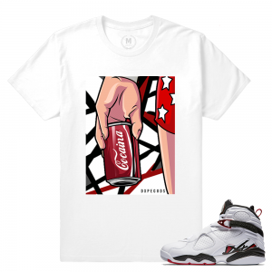 Match Jordan 8 Alternate | Cocaina | White T shirt