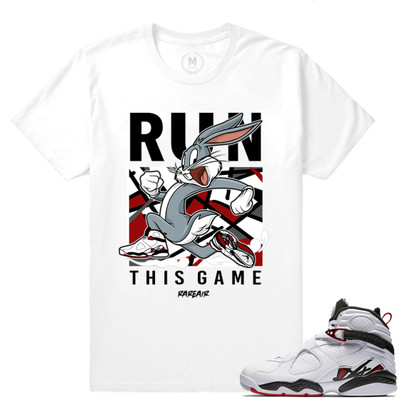 Match Jordan 8 Alternate | Run This Game | White T shirt