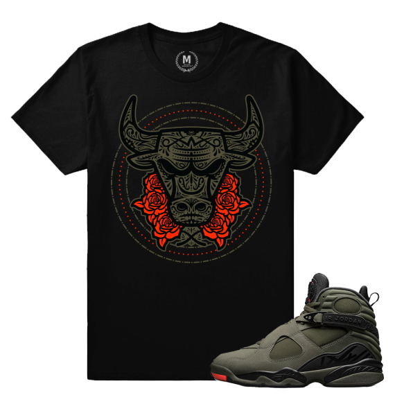 Match Jordan 8 Take Flight | Bully Muertos | Black T shirt