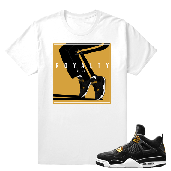 Match Jordan 4 Royalty | MJ x Royalty 4s | White T shirt