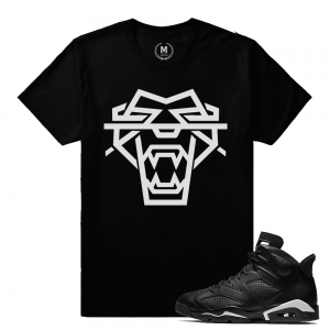 Match Jordan 6 Black Cat | Black Cat | Black T shirt