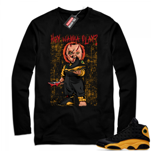 Melo 13s | Chucky Wanna Play | Black Long Sleeve shirt