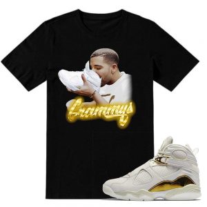 Match Jordan 8 Championship Pack Trophy 8s | Grammys| Black T shirt