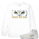 Match OVO 12 Jordan Retro | Wise Owl | White Crewneck Sweatshirt