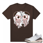 Dark Mocha 3s  Tees Brown Crying Heart