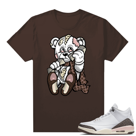 Dark Mocha 3s  Tees Brown Designer Bear