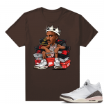 Dark Mocha 3s  Tees Brown MJ Sneaker King