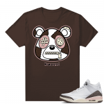 Dark Mocha 3s  Tees Brown Misunderstood Bear