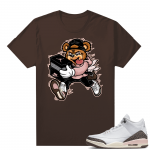 Dark Mocha 3s  Tees Brown Sneaker Heist Bear