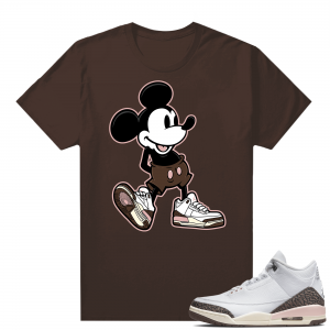 Dark Mocha 3s  Tees Brown Sneakerhead Mickey