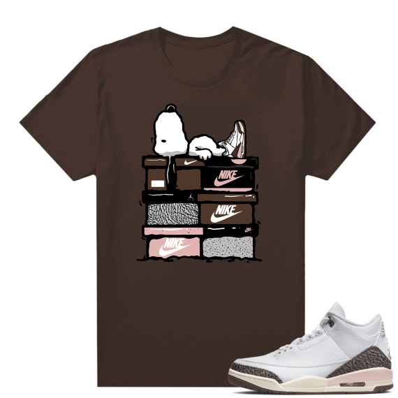 Dark Mocha 3s  Tees Brown Sneakerhead Snoopy