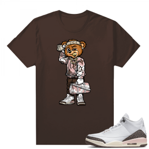 Dark Mocha 3s  Tees Brown Soulja Bear